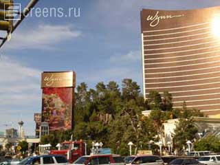 凹面LED屏幕在旅馆“Wynn”在拉斯维加斯